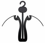 Nahanco 7 1/4" Plastic Sandal Hanger, Black, 500/Carton (SHOE1)