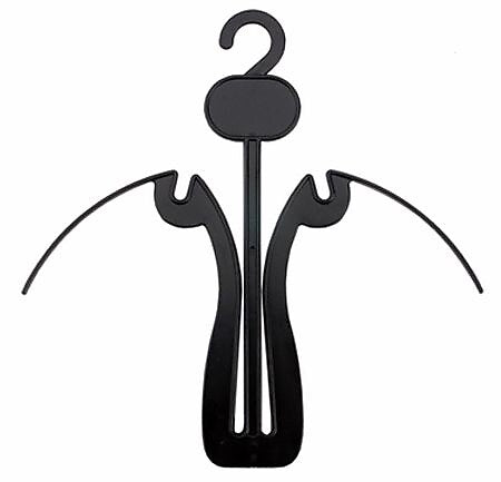 Nahanco 7 1/4" Plastic Sandal Hanger, Black, 500/Carton (SHOE1)