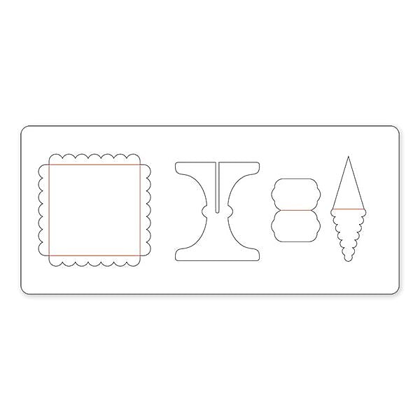 Sizzix® XL ScoreBoards Die, Cupcake Stand & Pennant (657728)