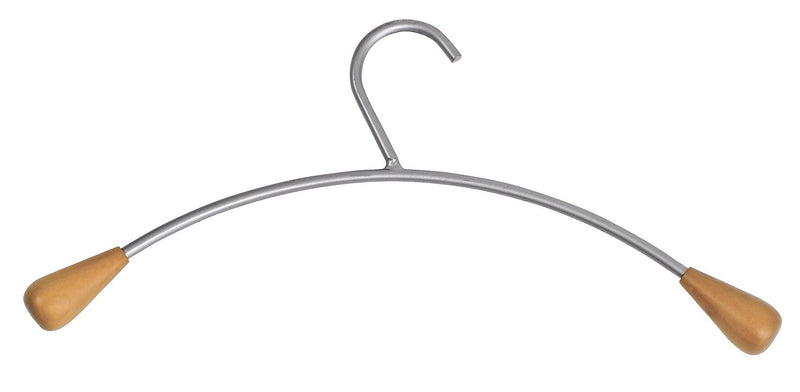 Alba Metal & Wood Coat Hanger, Gray/Mahogany (PMCIN6)
