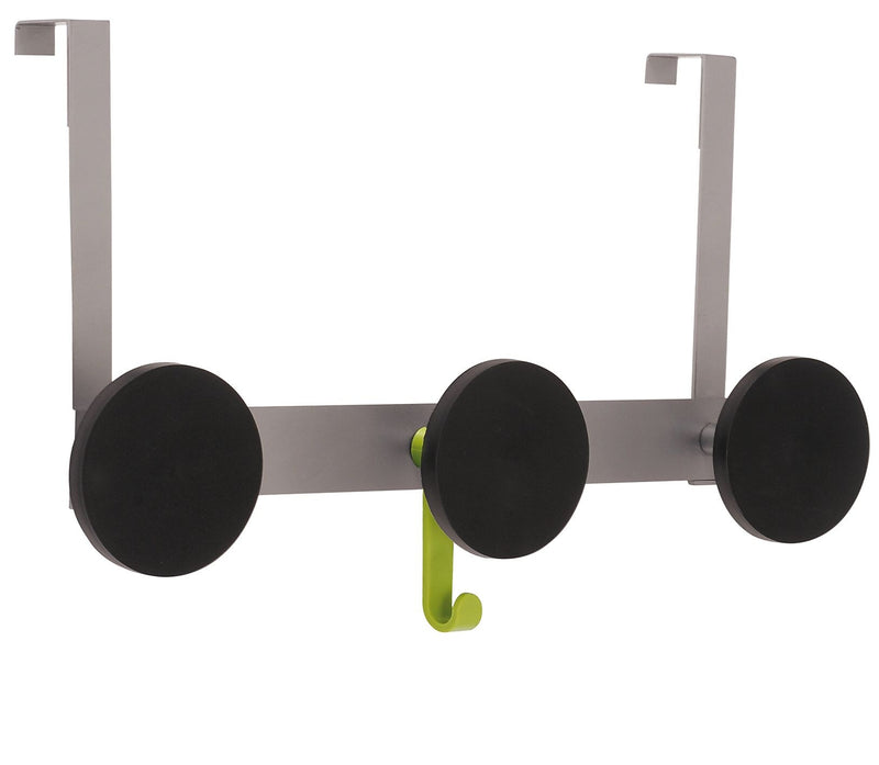 Alba Stylish Over the Door Coat Triple Hook, Silver