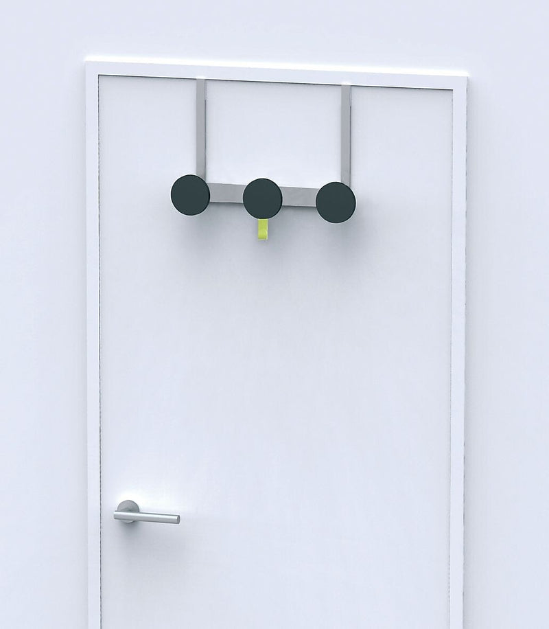 Alba Stylish Over the Door Coat Triple Hook, Silver