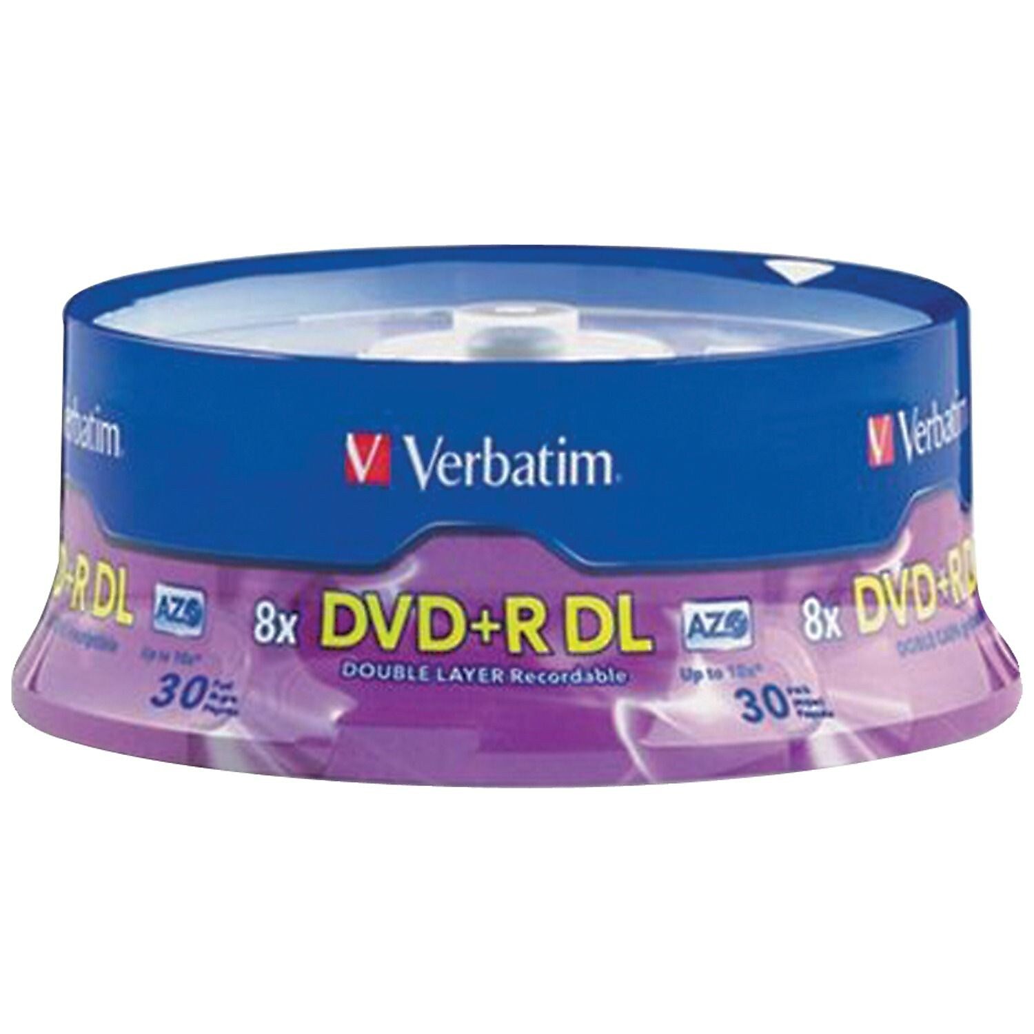 Verbatim 96542 8x DVD+R Spindle, 30/Pack