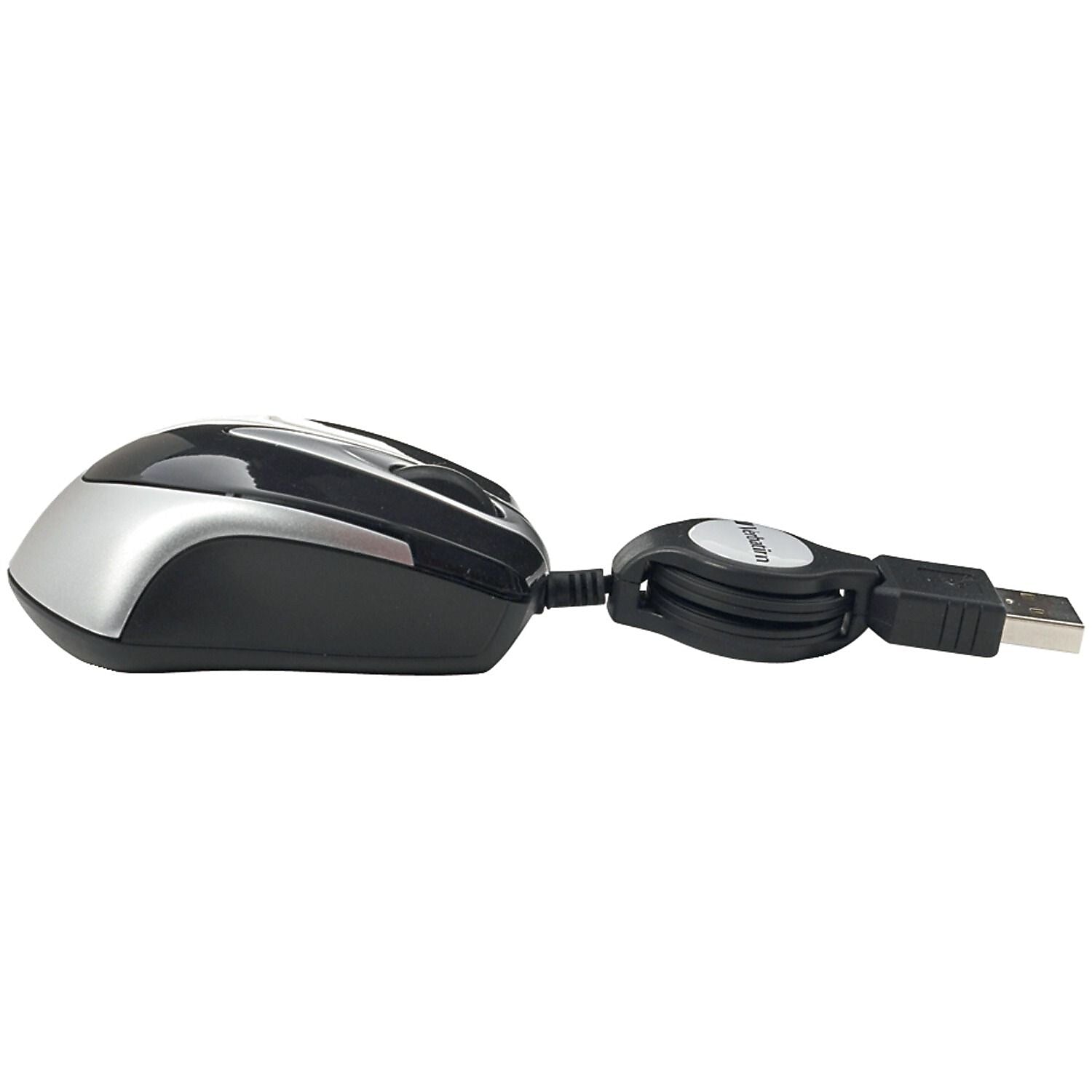 Verbatim Mini Travel Ambidextrous Optical USB Mouse, Black (97256)