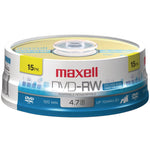 Maxell® 4.7GB DVD-RW, Spindle, 15/Pack (MXL635117)