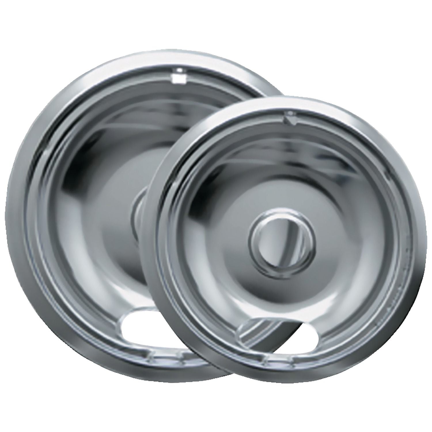 Range Kleen® 2 Pack Style A 8" Chrome Drip Pans