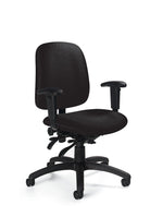 Global Goal Urban Fabric Low Back Multi Tilter Task Chair, Black Coal