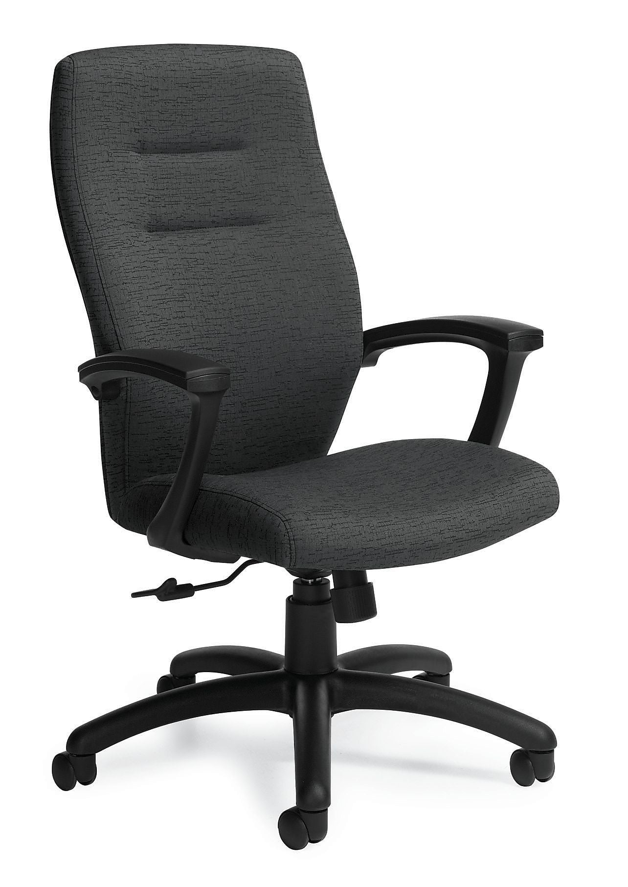 Global Synopsis Jenny Fabric High Back Tilter Chair, Ebony