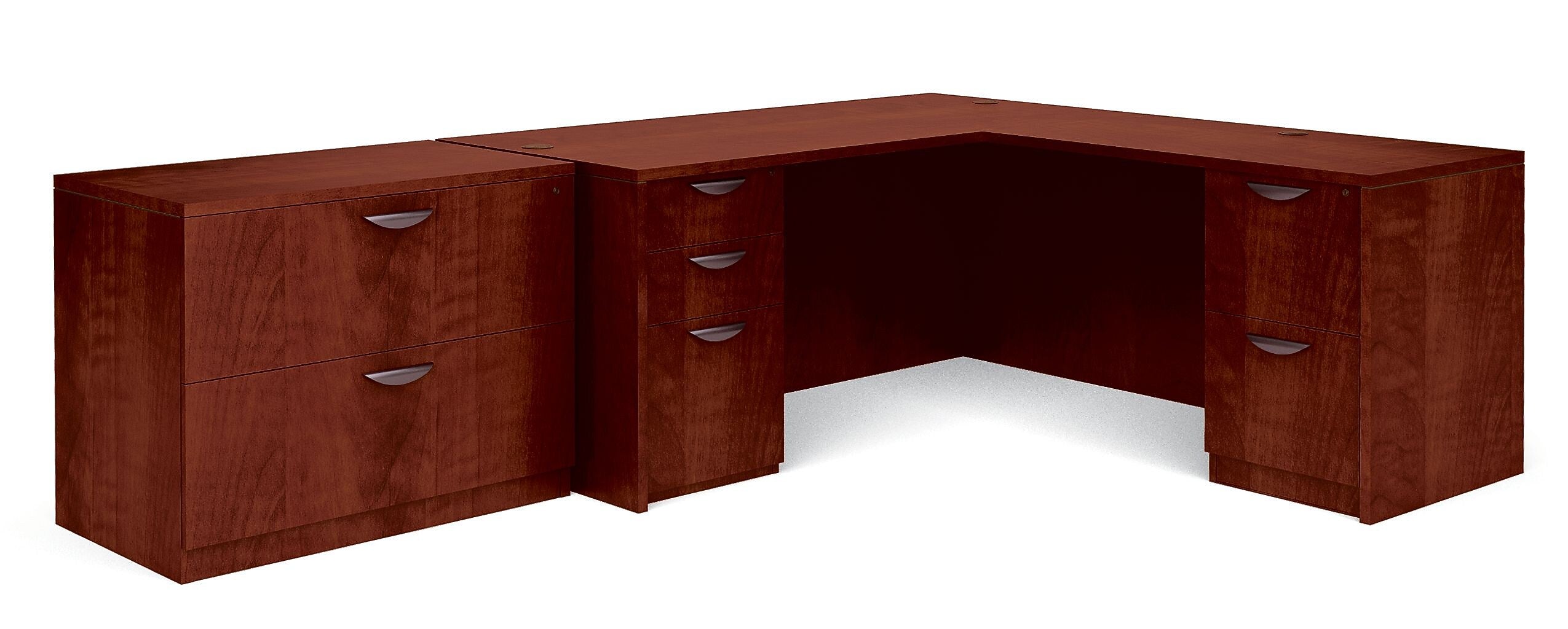 Global Superior BUNDLE14 Workstation, Dark Cherry