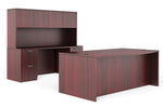 Offices to Go Superior Laminate Bundle 9, American Mahogany Laminate, 71"W x 113"L x 65.5"H/29.5"H
