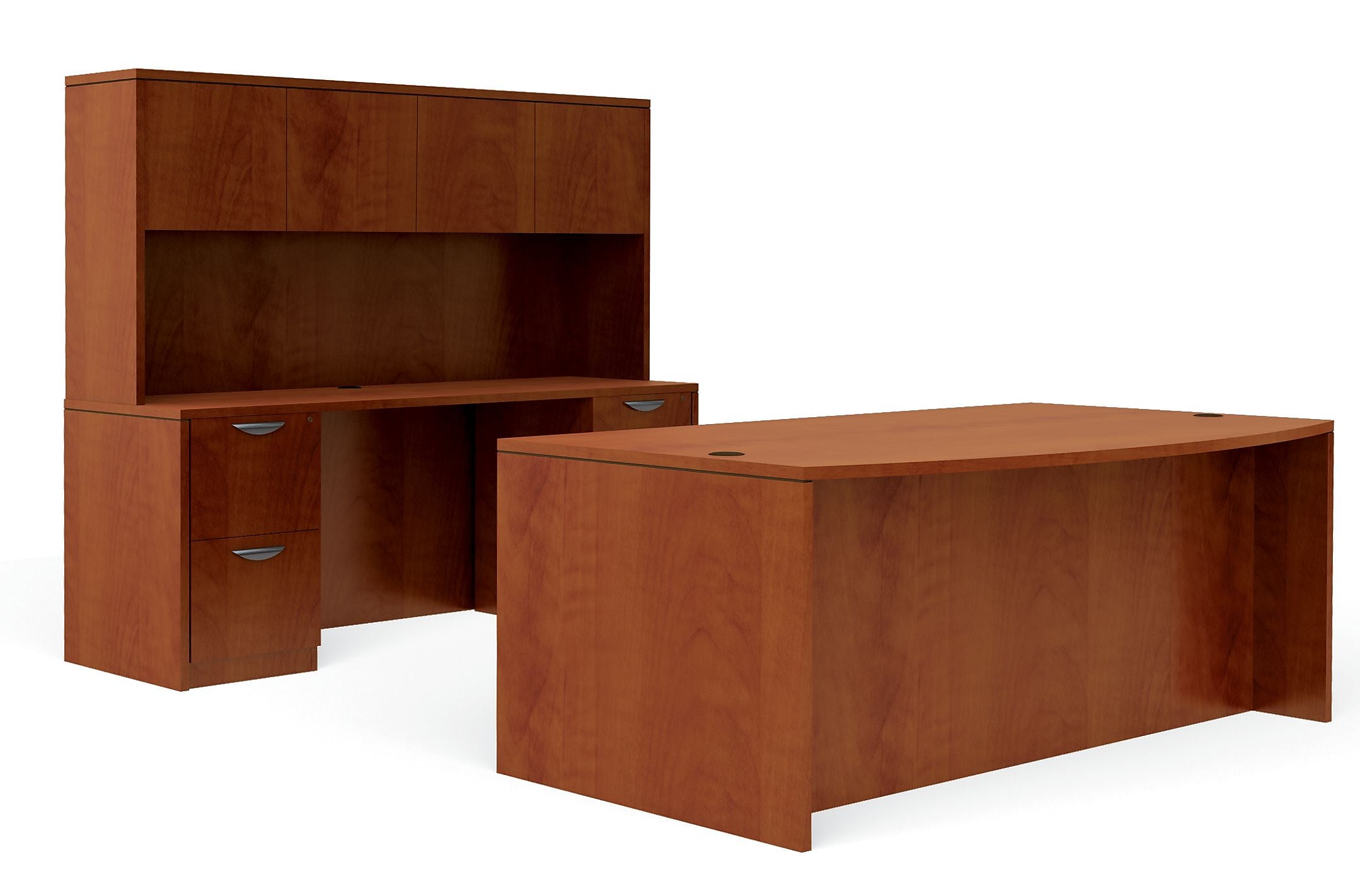 Offices to Go Superior Lam Bundle 9, American Dark Cherry Lam, 71"W x 113"L x 65.5"H/29.5"H