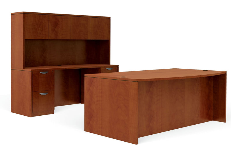 Offices to Go Superior Lam Bundle 9, American Dark Cherry Lam, 71"W x 113"L x 65.5"H/29.5"H