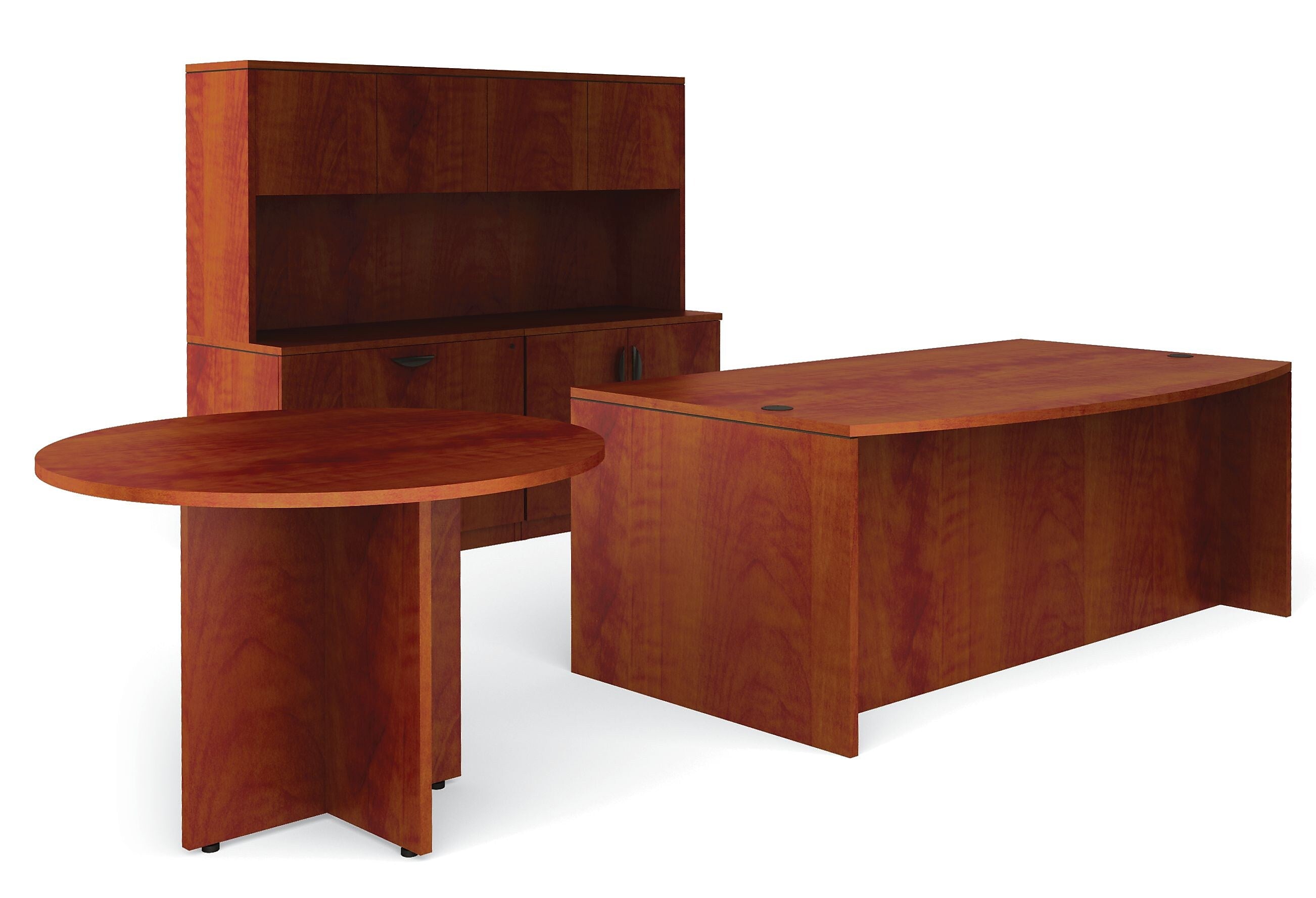 Offices to Go Superior Lam Bundle 8, American Dark Cherry Lam, 71" W x 143"L x 29.5"H/71"H, 42"L/W