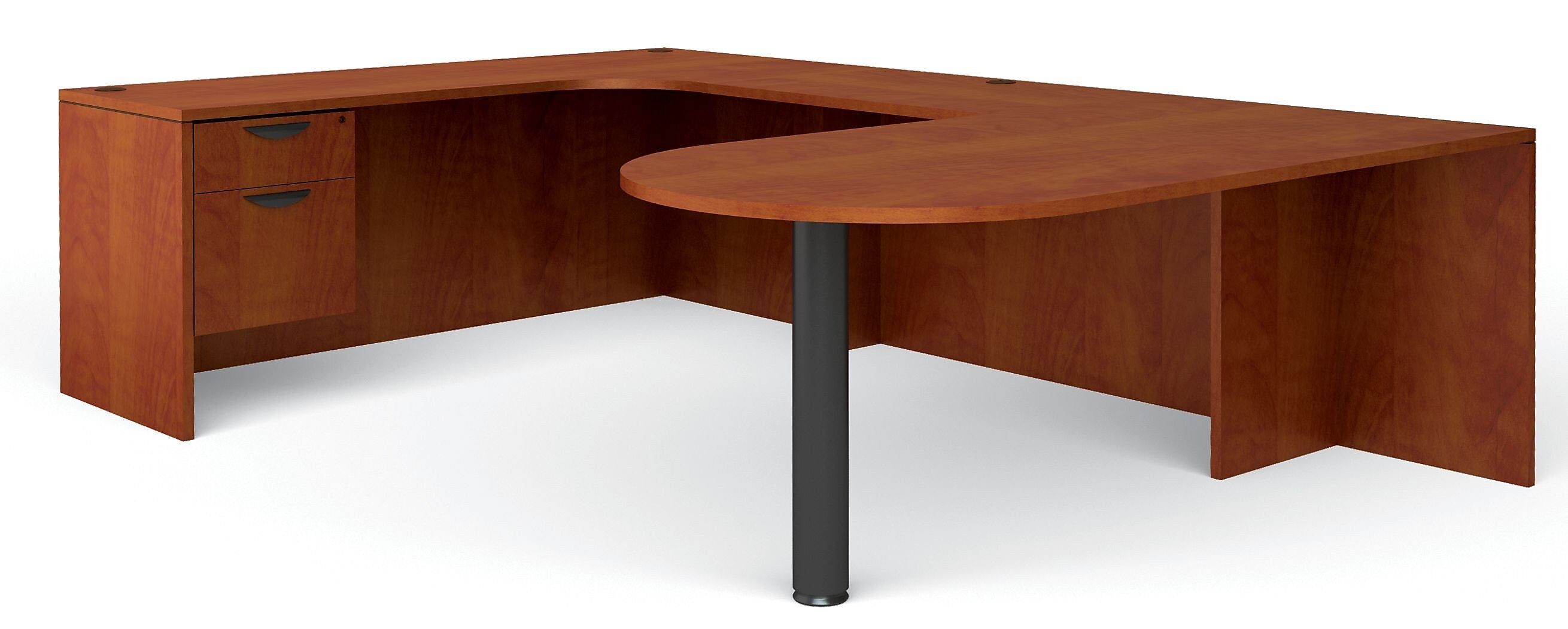 Offices to Go Superior Laminate Bundle 5, American Dark Cherry Laminate, 71" x 114" x 29.5"