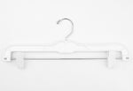 Nahanco 14" Plastic Pant Hanger, White, 100/Carton (RBK1605)