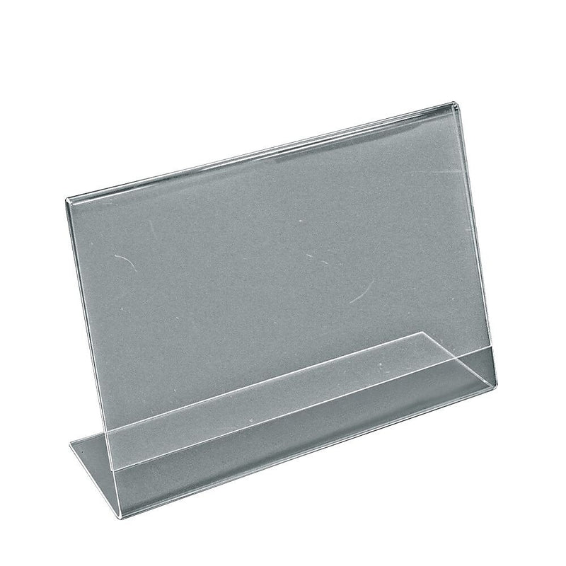 Azar Sign Holder, 11" x 8.5", Horizontal, Table Top, Clear, Acrylic, 10/Pack (112715)