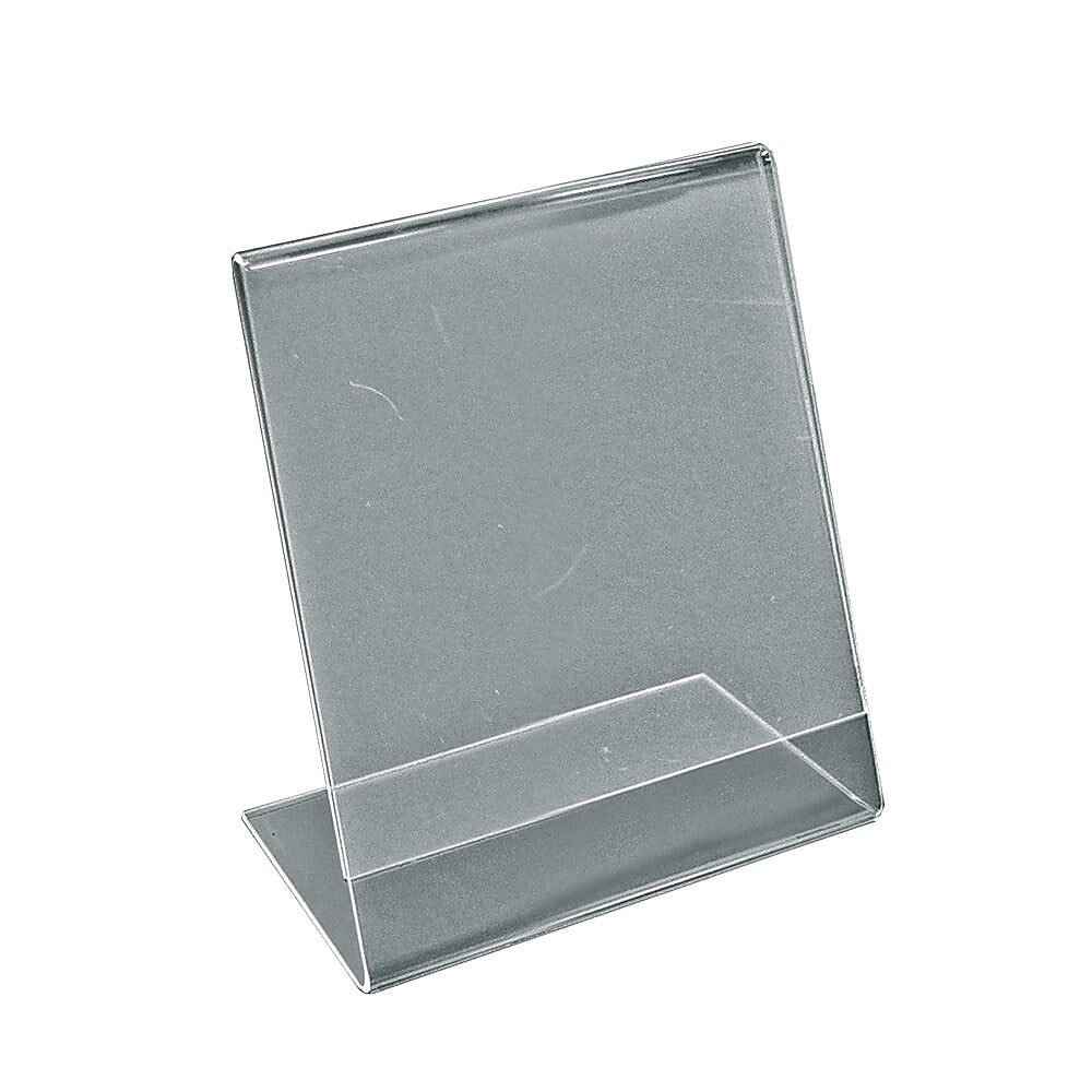 Azar Sign Holder, 5" x 7", Vertical, Table Top, Clear, Acrylic, 10/Pack (112722)