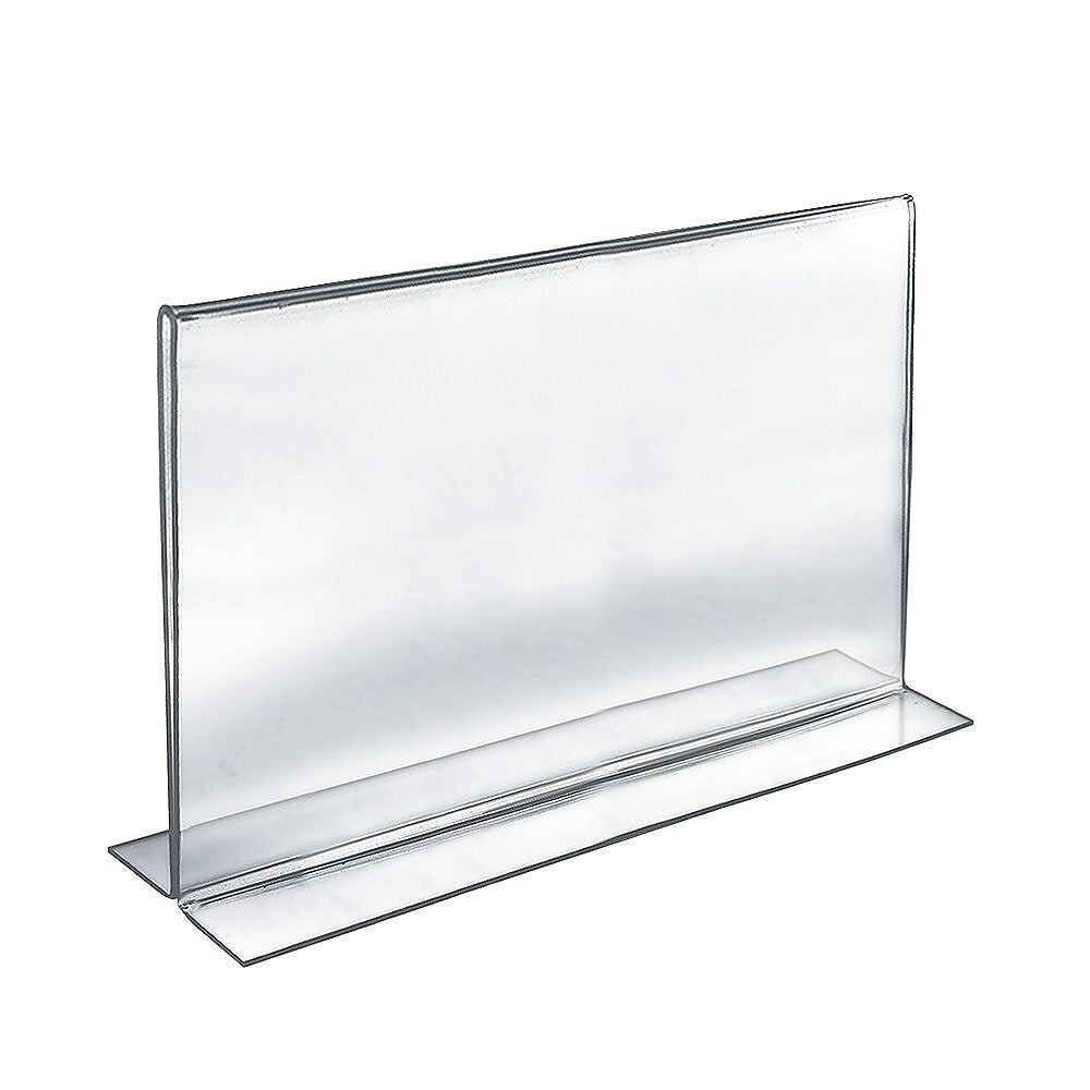 Azar Sign Holder, 17" x 11", Horizontal, Table Top, Clear, Acrylic, 10/Pack (152709)