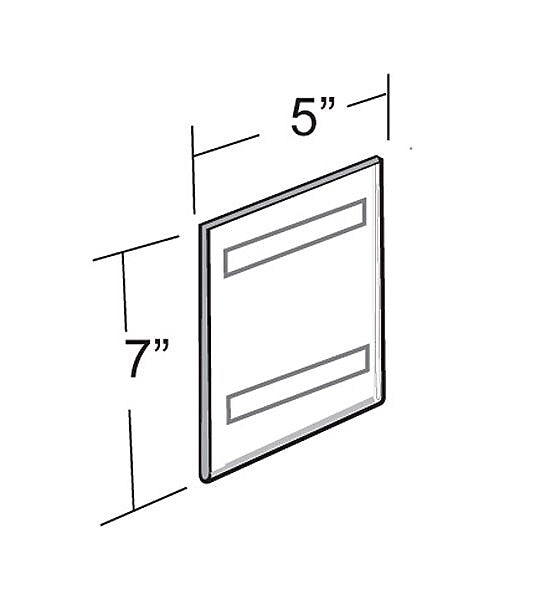 Azar Sign Holder, 5" x 7", Vertical, Wall Mounted, Clear, Plastic, 10/Pack (122027)