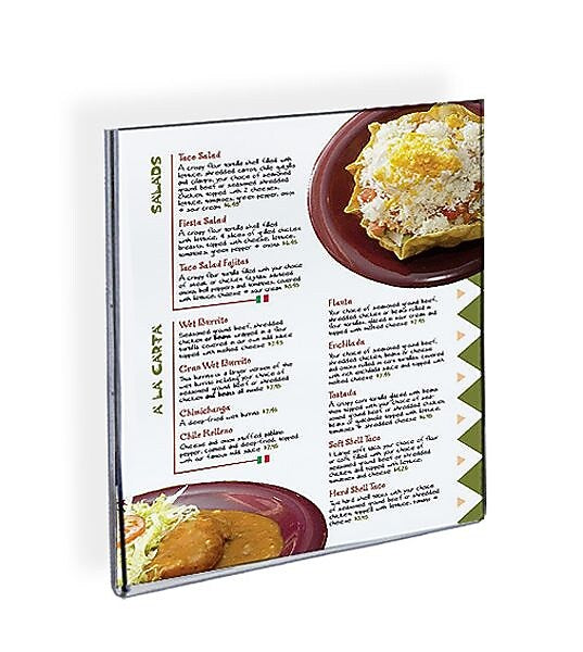 Azar Sign Holder, 5" x 7", Vertical, Wall Mounted, Clear, Plastic, 10/Pack (122027)