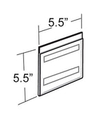 Azar Sign Holder, 5.5" x 5.5", Wall Mounted, Clear, Plastic, 10/Pack (122029)