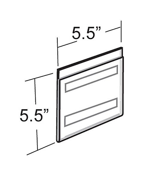 Azar Sign Holder, 5.5" x 5.5", Wall Mounted, Clear, Plastic, 10/Pack (122029)