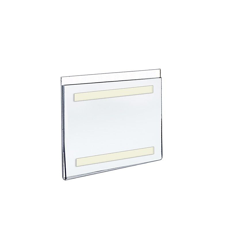 Azar Sign Holder, 5.5" x 5.5", Wall Mounted, Clear, Plastic, 10/Pack (122029)
