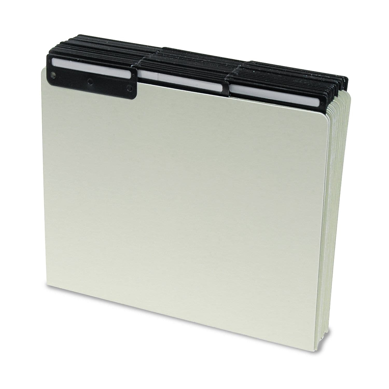 Smead Pressboard Guides, Flat Metal 1/3-Cut Tab with Insert (Blank), Letter Size, Gray/Green, 50 per Box (50534)
