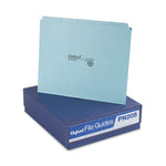 Pendaflex Heavy Duty File Guide, Blank Index, 1/5 Cut Tab, Letter Size, Blue, 100/Box (PFX PN205)