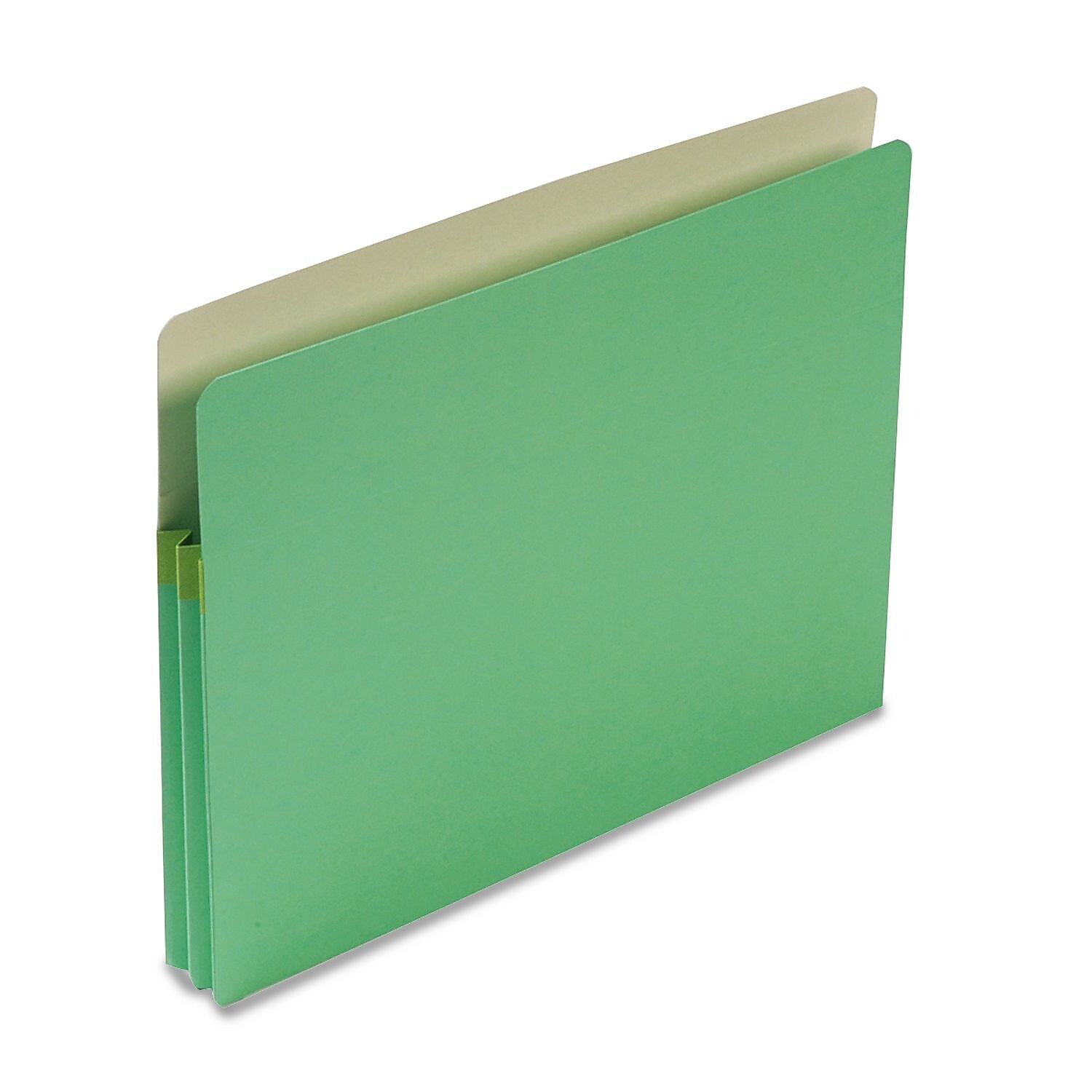 Smead File Pocket, Straight-Cut Tab, 1-3/4" Expansion, Letter Size, Green (73216)