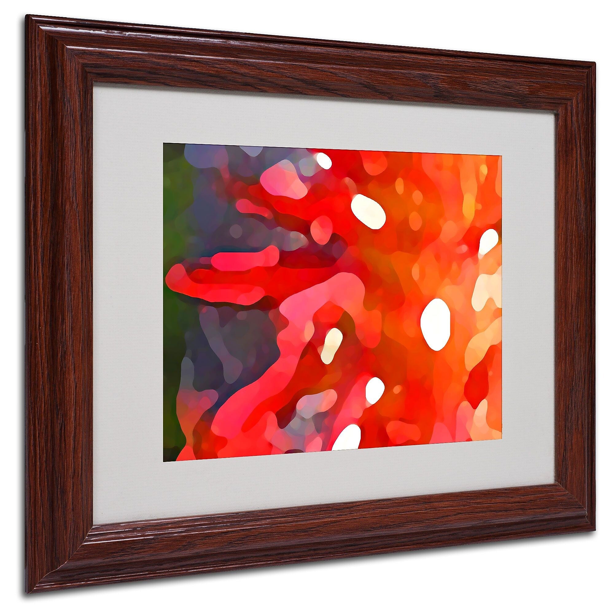 Amy Vangsgard 'Red Sun' Matted Framed Art - 11x14 Inches - Wood Frame