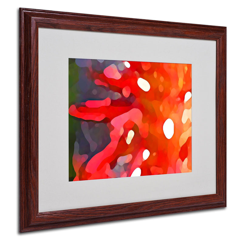 Amy Vangsgard 'Red Sun' Matted Framed Art - 16x20 Inches - Wood Frame