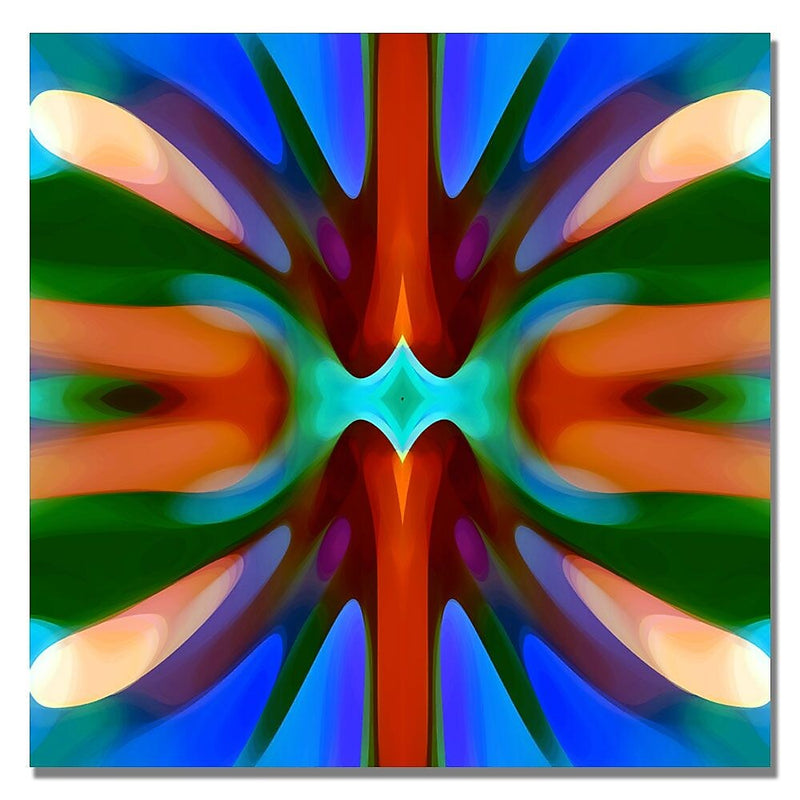 Trademark Fine Art Amy Vangsgard 'Tree Light Symmetry Blue Green' Canvas Art