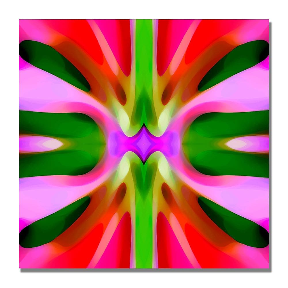 Trademark Fine Art Amy Vangsgard 'Tree Light Symmetry Pink and Green' Canvas