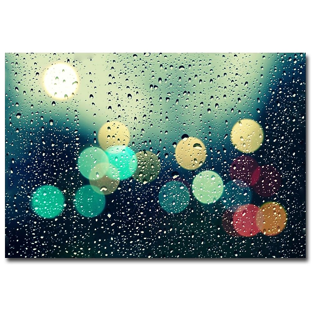 Trademark Fine Art Beata Czyzowska Young 'Rainy City' Canvas Art 22x32 Inches