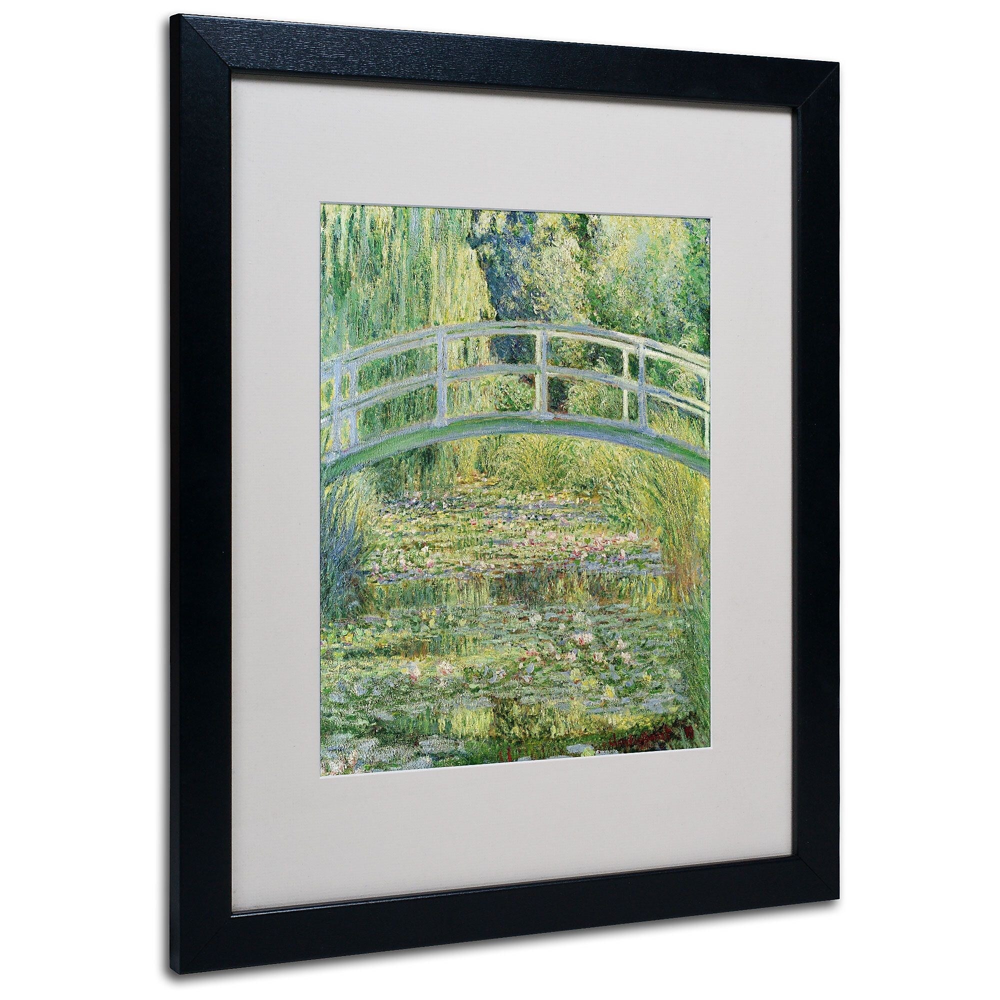 Trademark Fine Art Claude Monet 'The Waterlily Pond-Pink Harmony 1899' M Black Frame 16x20 Inches
