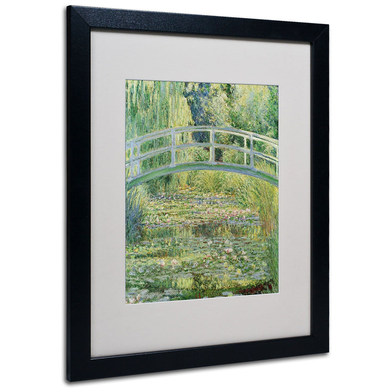 Trademark Fine Art Claude Monet 'The Waterlily Pond-Pink Harmony 1899' M Black Frame 16x20 Inches