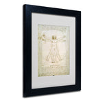 Trademark Fine Art Leonardo da Vinci 'The Proportions of the Human Figure' Matt Black Frame 11 x 14 Inches