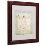 Leonardo da Vinci 'The Proportions of the Human Figure' Matt - 11 x 14 Inches - Wood Frame
