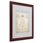Leonardo da Vinci 'The Proportions of the Human Figure' Matt - 16 x 20 Inches - Wood Frame
