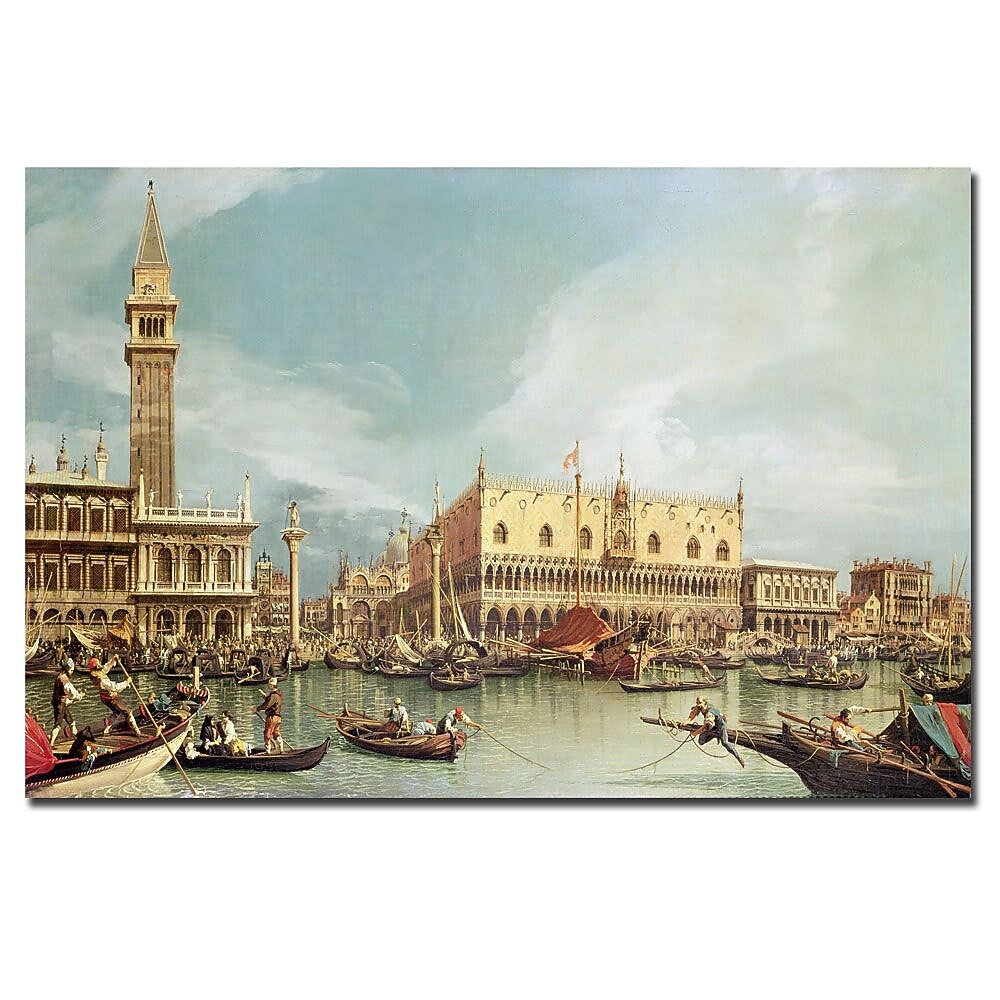 Trademark Fine Art Canaletto 'The Molo,Venice' Canvas Art 22x32 Inches