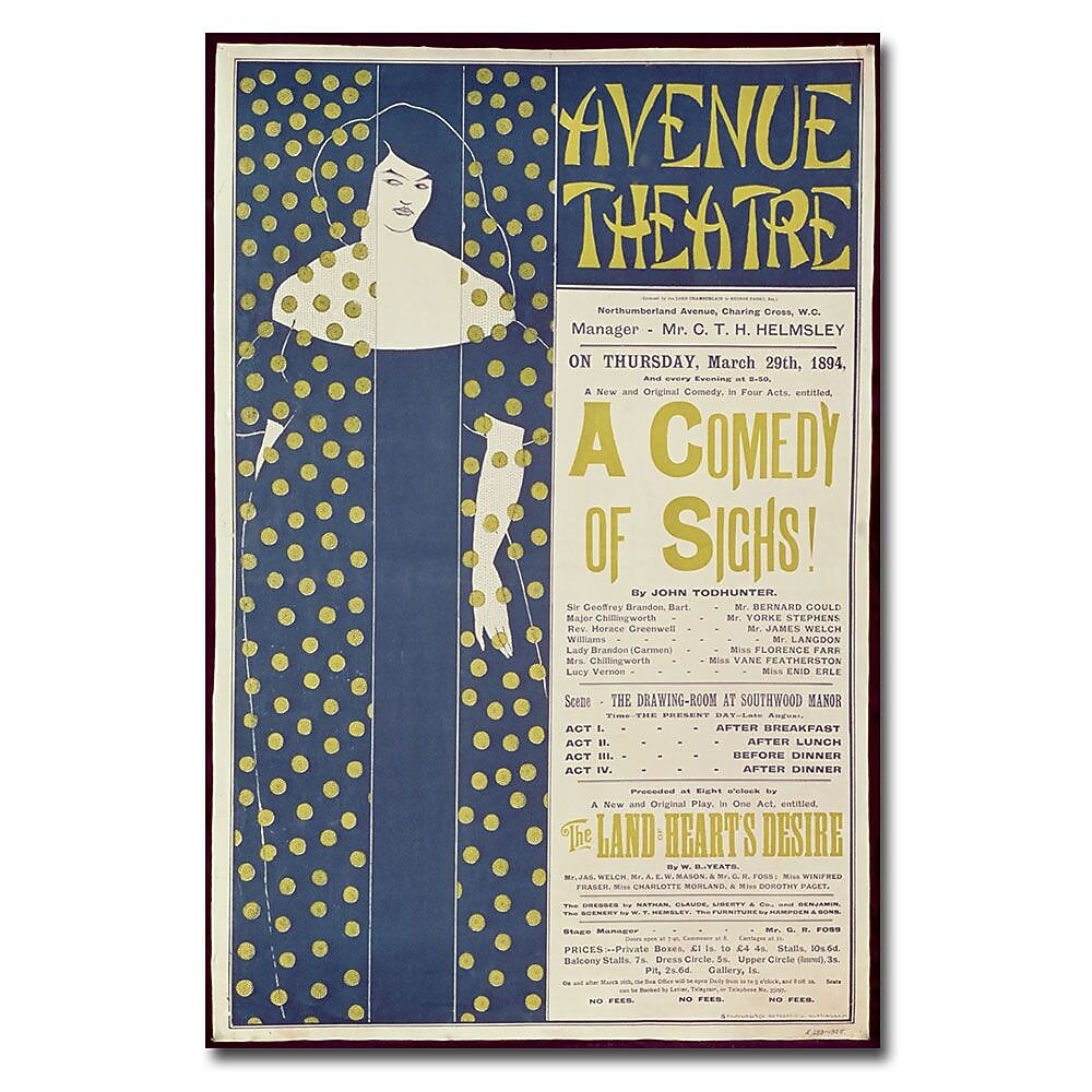 Trademark Fine Art Aubrey Beardsley 'A Comedy of Sighs' Canvas Art