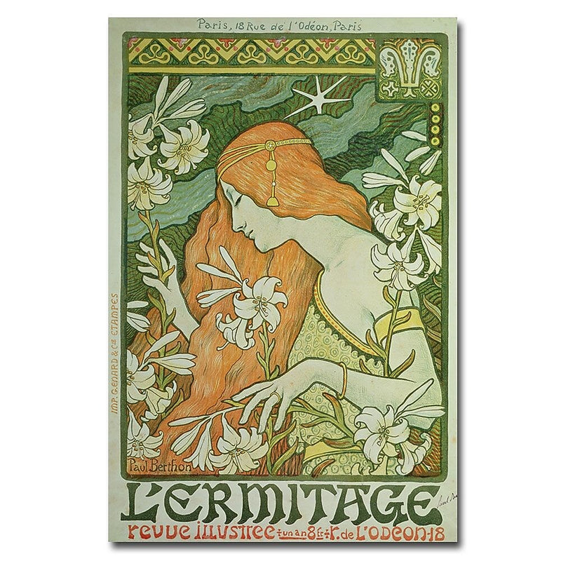 Trademark Fine Art Paul Brethon 'L'Emitage 1872' Canvas Art 22x32 Inches