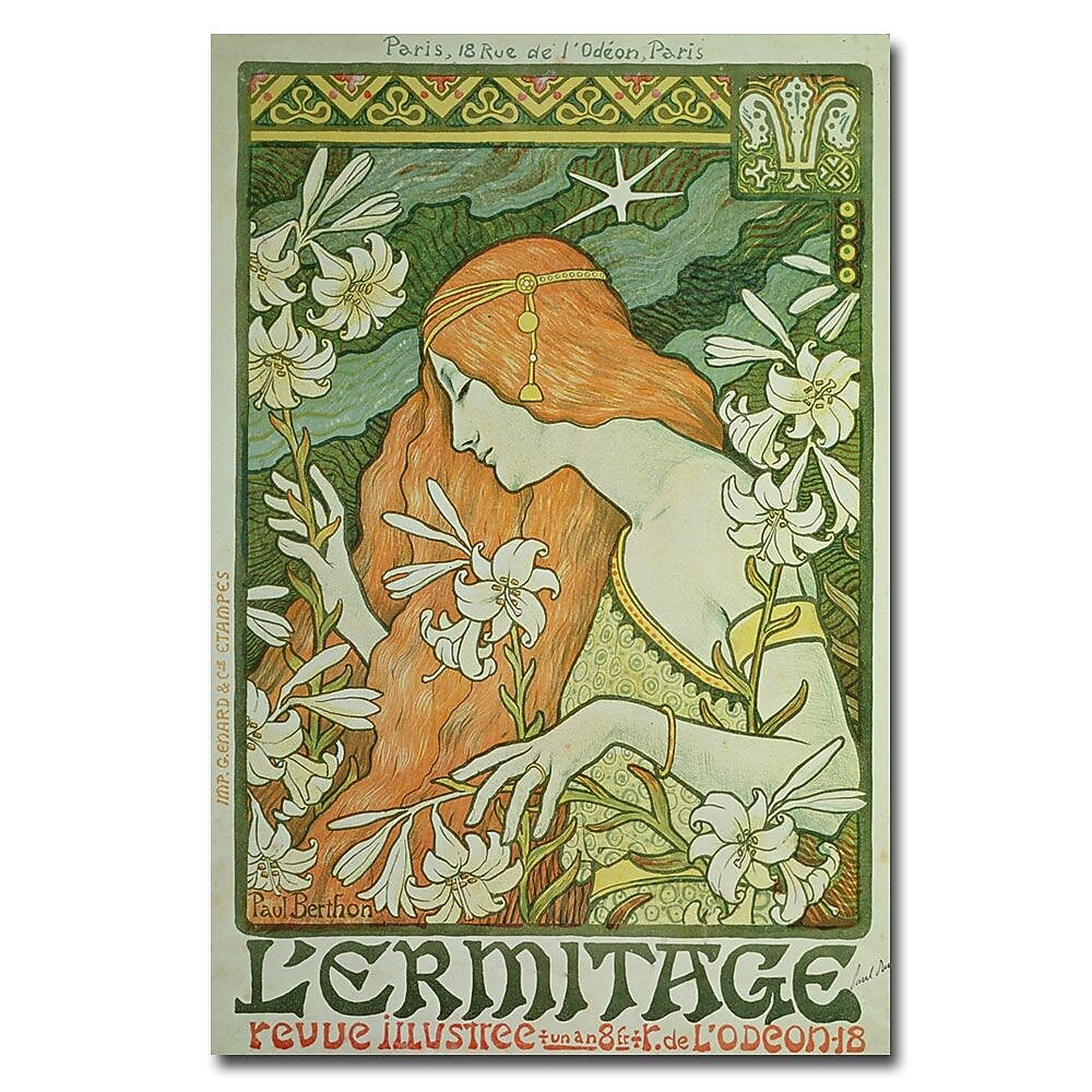Trademark Fine Art Paul Brethon 'L'Emitage 1872' Canvas Art 16x24 Inches