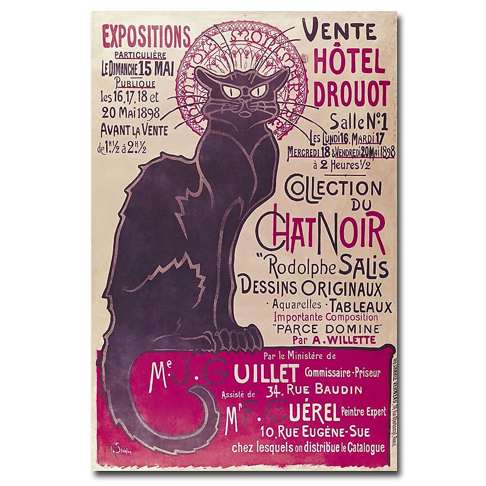 Trademark Fine Art Theophile Steinlen 'Collection du Chat Noir' Canvas Art