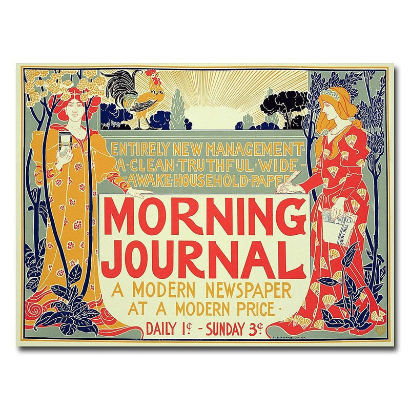 Trademark Fine Art Henri Meunier 'Morning Journal' Canvas Art