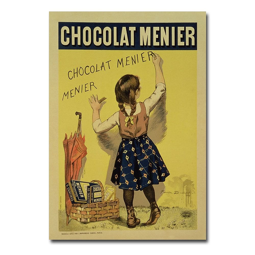 Trademark Fine Art Firmin Bouisset 'Menier Chocolate 1893' Canvas Art 16x24 Inches