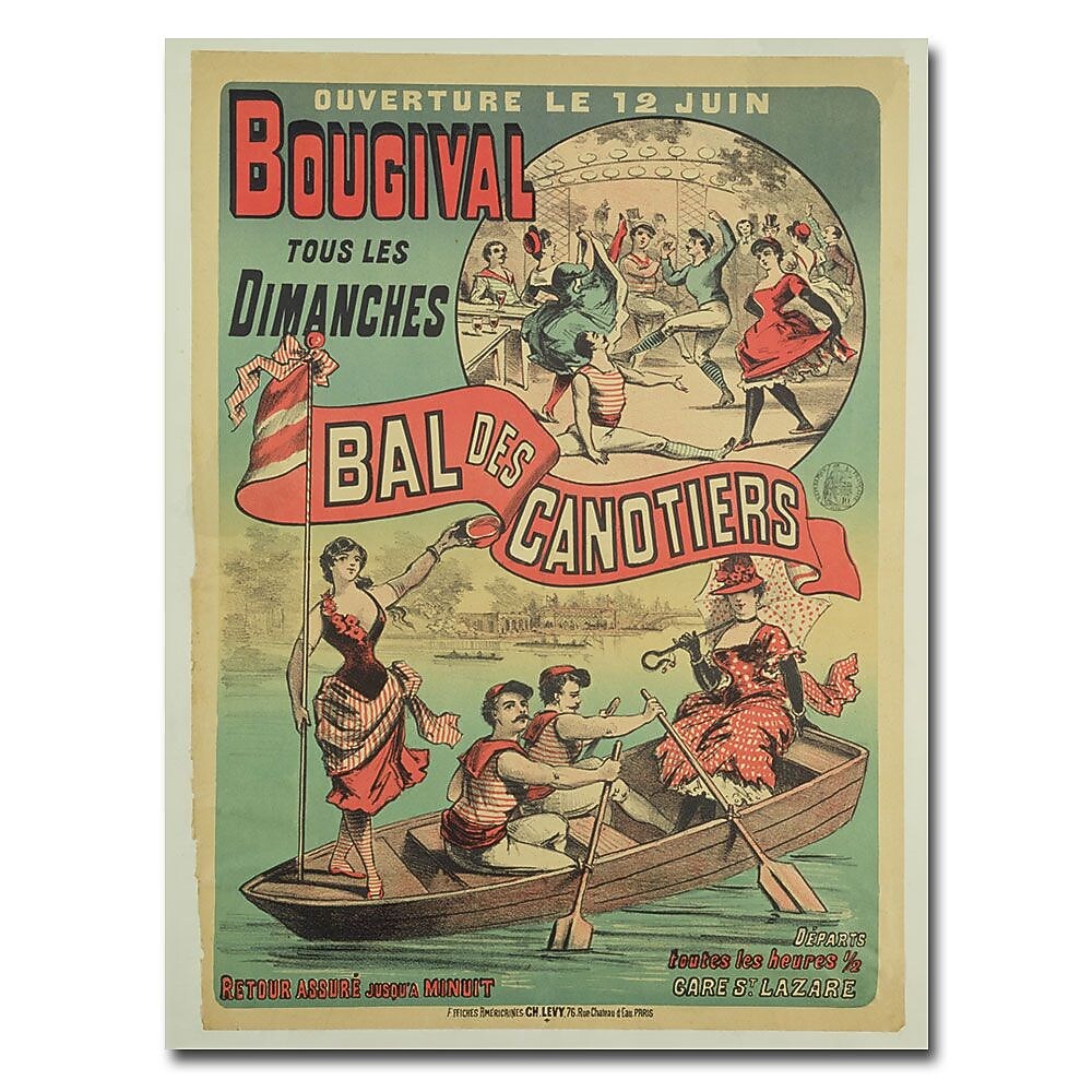 Trademark Fine Art Le Bal des Canotiers at Bougival 1875' Canvas Art