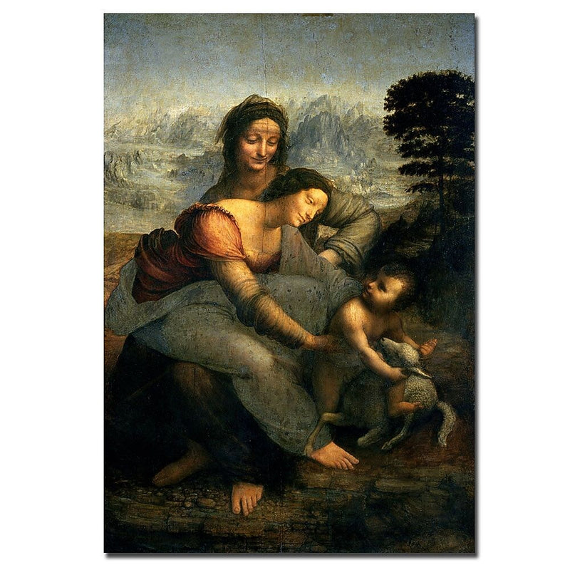 Trademark Fine Art Leonardo da Vinci 'Virgin and Child with St. Anne' Art 14x19 Inches