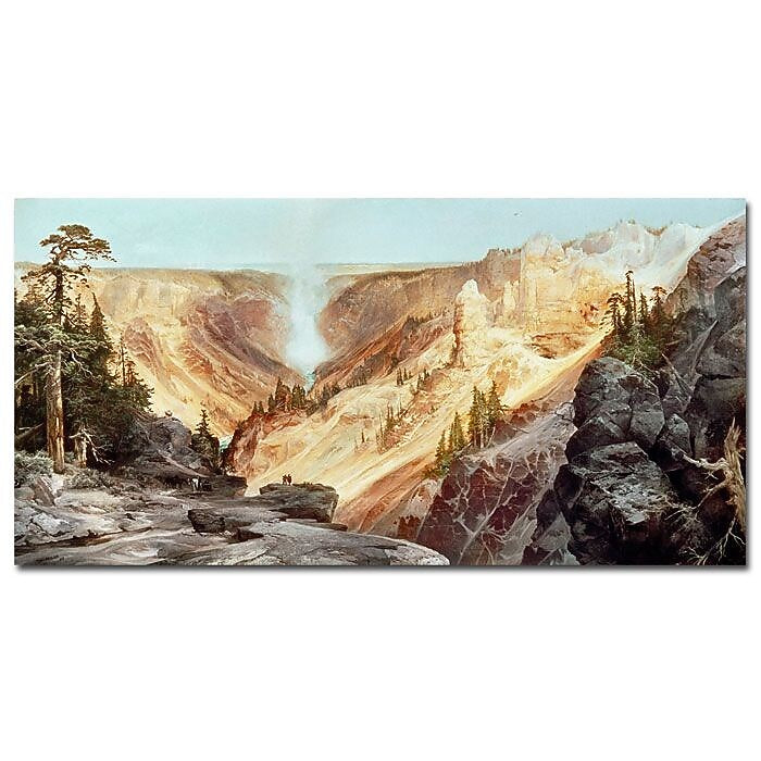 Trademark Fine Art Thomas Moran 'The Grand Canyon of Yellowstone 1872' Art 10x19 Inches